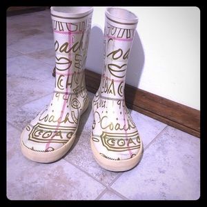 Coach Ursula rain boots size 6B